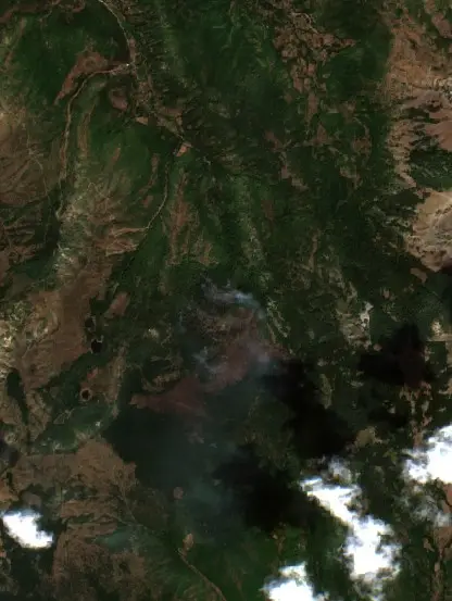After — Bashkia Bulqizë (Sentinel-2, 2026-09-04)