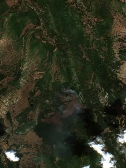 After — Bashkia Bulqizë (Sentinel-2, 2026-09-04)