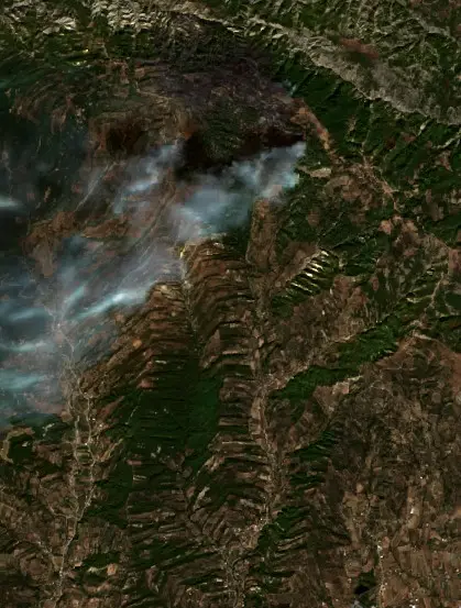 After — Përparim (Sentinel-2, 2026-10-02)