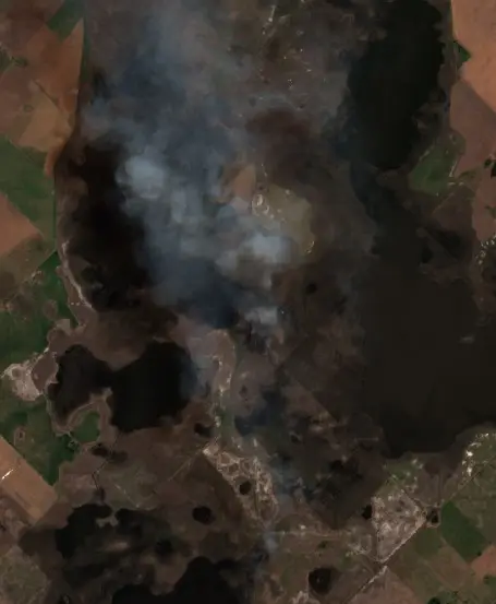 After — Partido de Carlos Tejedor (Sentinel-2, 2026-09-22)