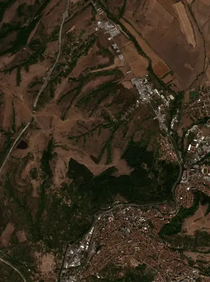 After — Дупница (Sentinel-2, 2026-10-01)