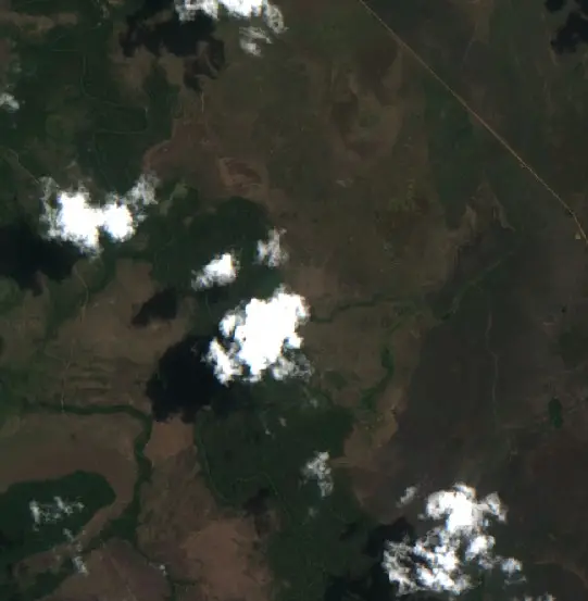 After — Municipio Baures (Sentinel-2, 2026-09-21)