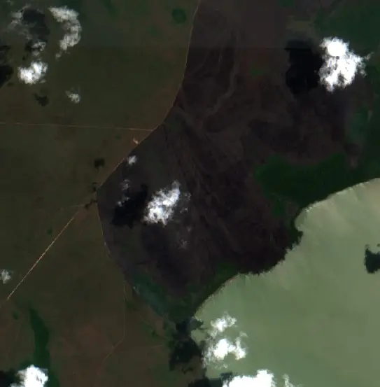Después — Municipio Exaltación (Sentinel-2, 2026-10-14)