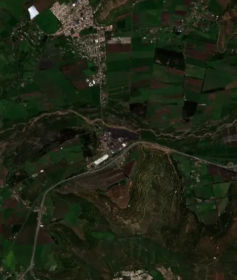 After — Catemu (Sentinel-2, 2026-10-14)