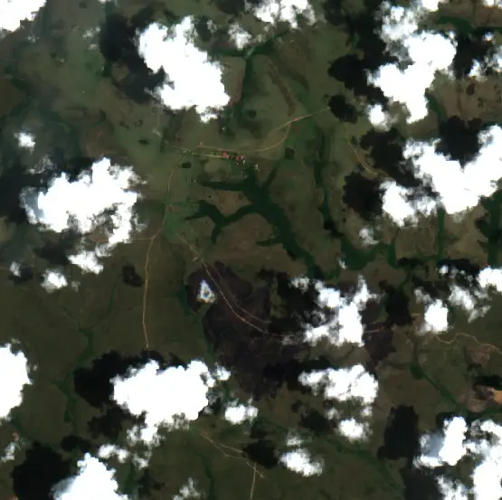After — Puerto Gaitán (Sentinel-2, 2026-09-21)