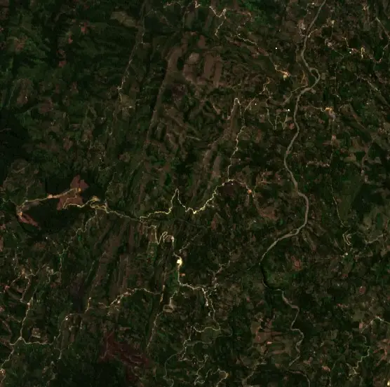 Antes — Cajibío (Sentinel-2, 2026-08-10)
