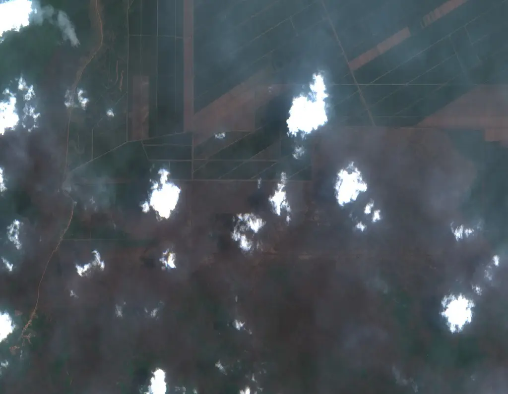 After — Pangkalan Lampam (Sentinel-2, 2026-09-30)