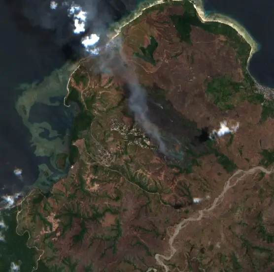 After — Buru (Sentinel-2, 2026-09-16)