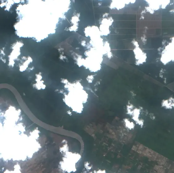 After — Sungai Menang (Sentinel-2, 2026-10-13)