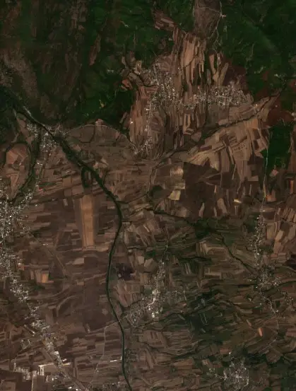 Потоа — Ложани (Sentinel-2, 2026-10-07)