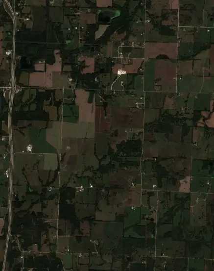 After — Bates County (Sentinel-2, 2026-10-22)