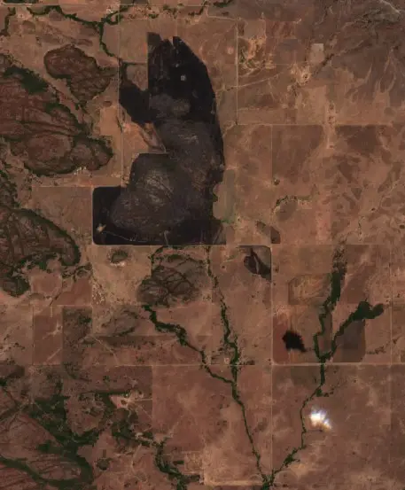 After — Comanche (Sentinel-2, 2026-09-15)