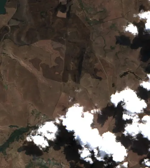 After — eMadlangeni Local Municipality (Sentinel-2, 2026-09-09)