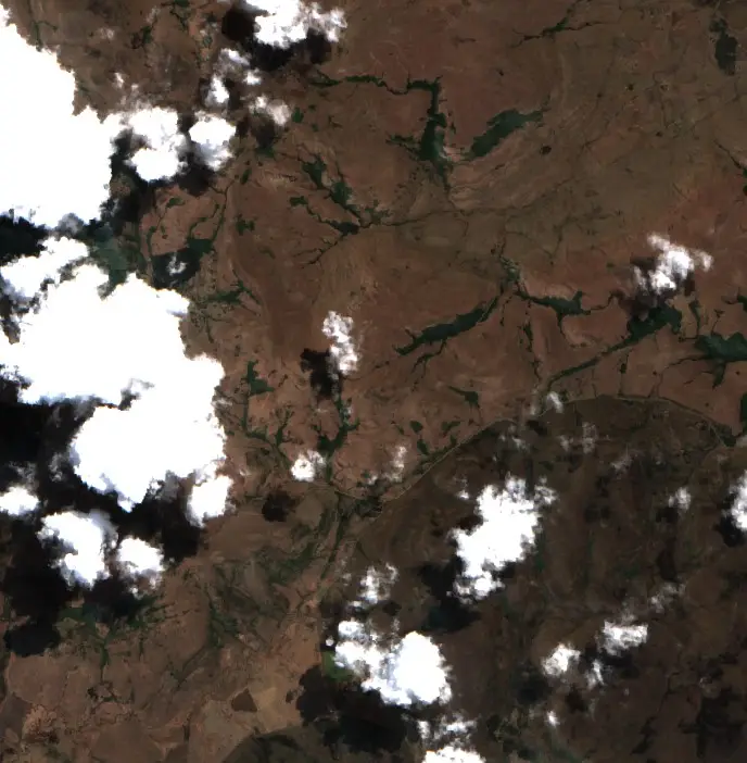 After — eMadlangeni Local Municipality (Sentinel-2, 2026-09-09)