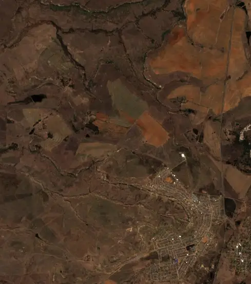 Before — Fouriesburg (Sentinel-2, 2026-08-25)